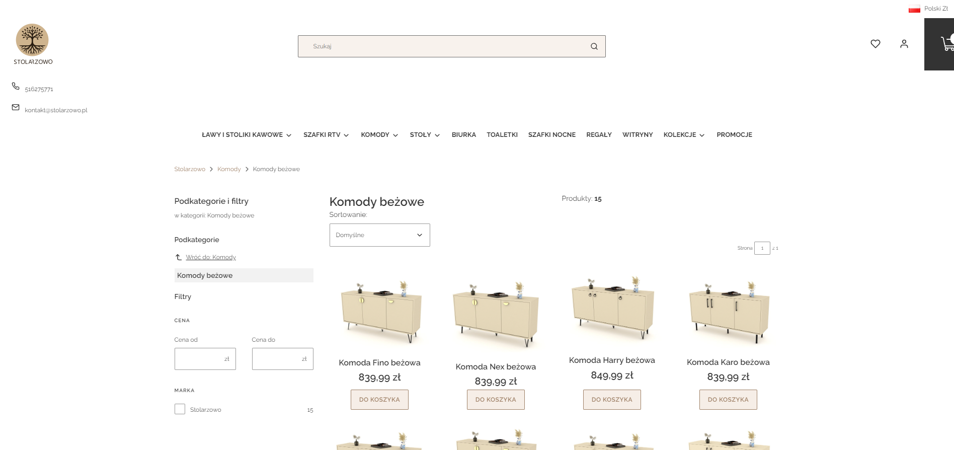 Jak dobrać komody beżowe do koloru ścian, żeby wnętrze nie było mdłe?