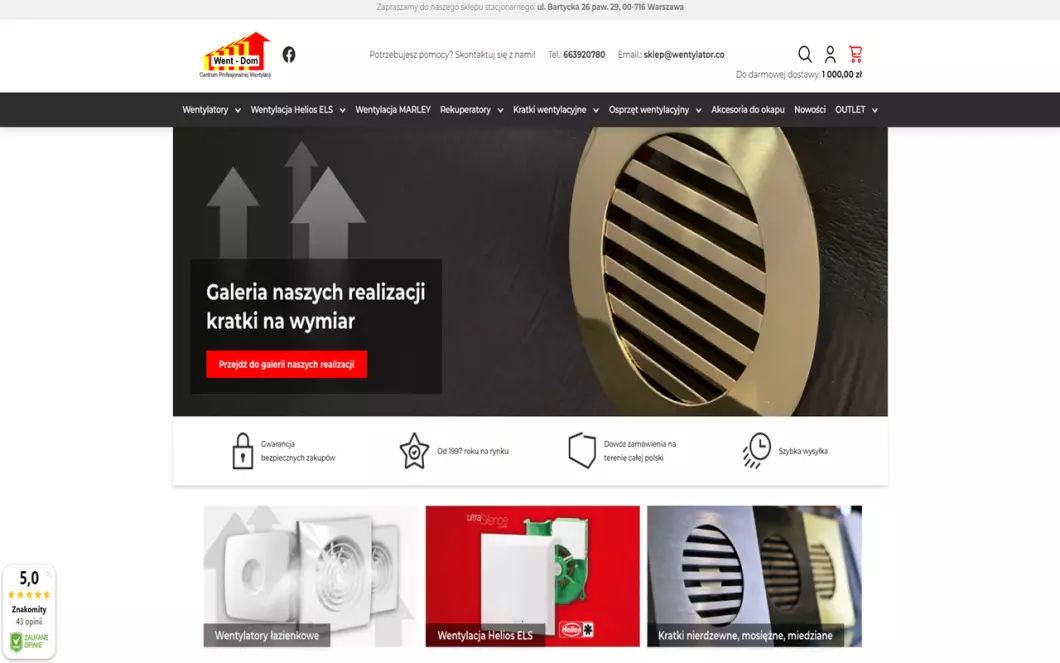 Zrzut ekranu strony